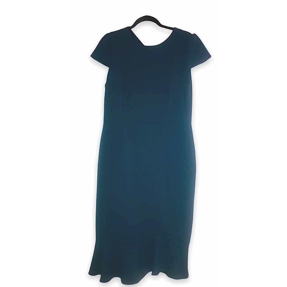 Betsy Johnson, Turquoise dress with short sleeves, Size 12